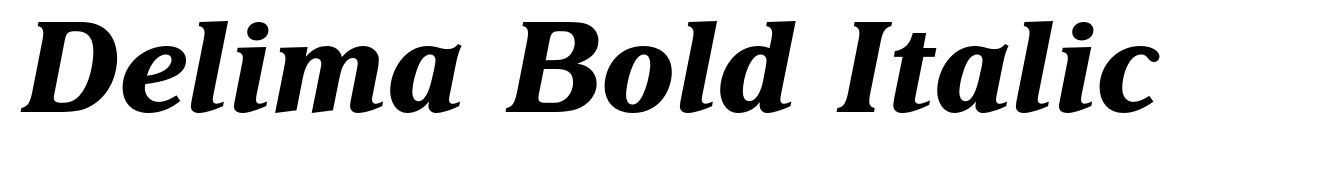 Delima Bold Italic